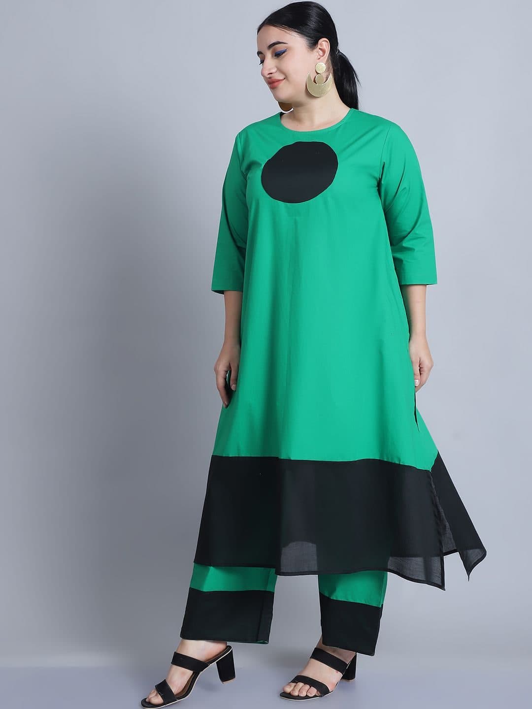 Baawri Colourblocked Pure Cotton Tunic With Trouser image 5