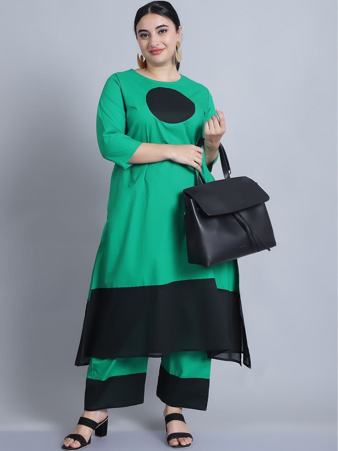 Baawri Colourblocked Pure Cotton Tunic With Trouser image 6
