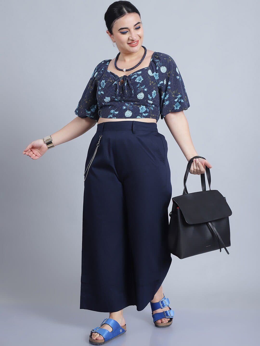 Baawri Floral Print Sweetheart Neck Puff Sleeve Top image 6