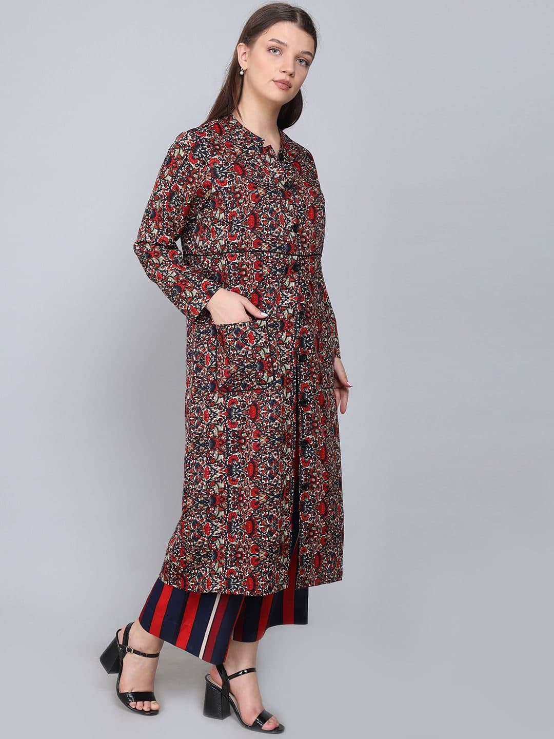 Baawri Printed Long Sleeve Coat & Trouser Co-Ords image 3