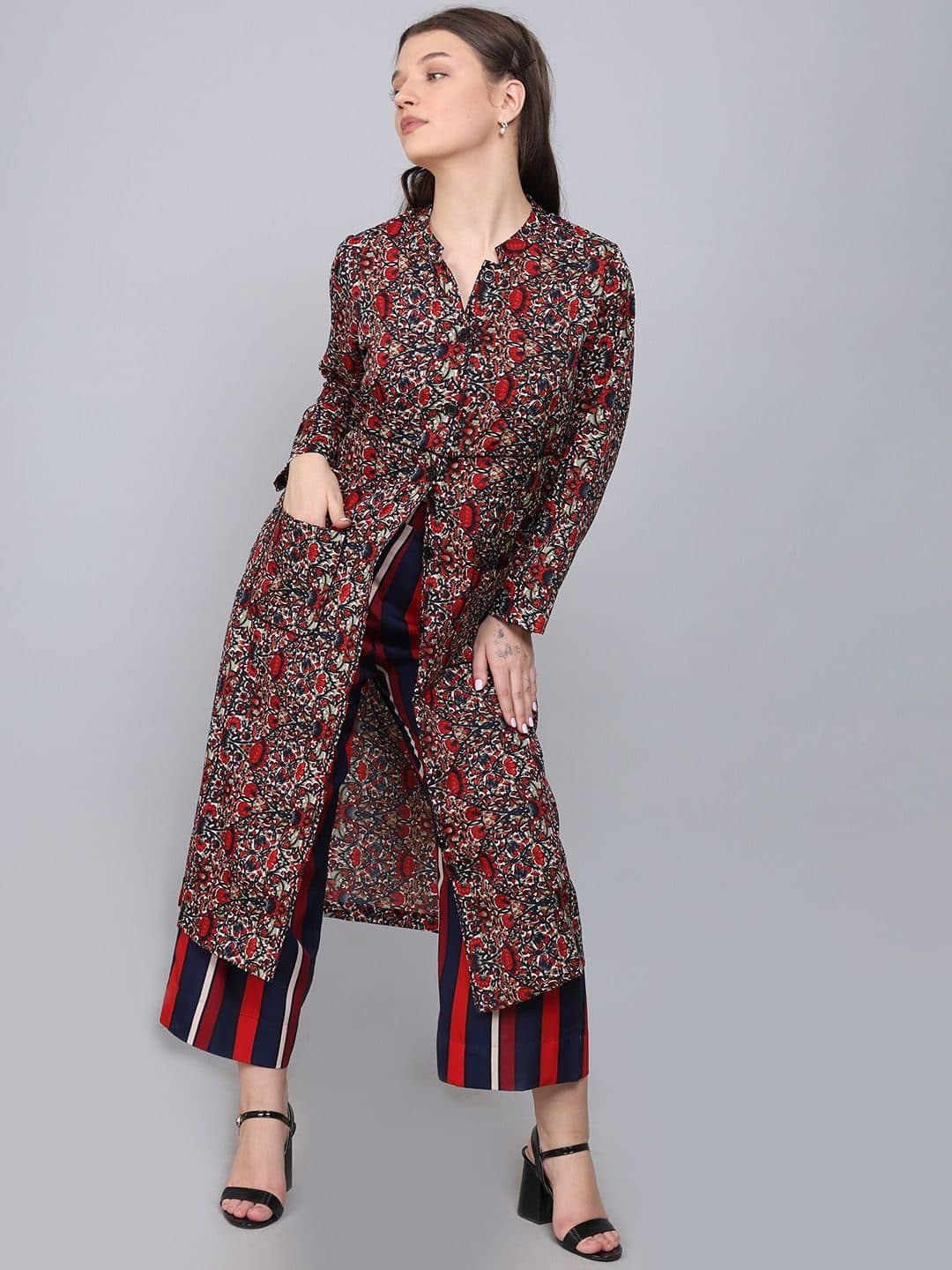 Baawri Printed Long Sleeve Coat & Trouser Co-Ords image 6