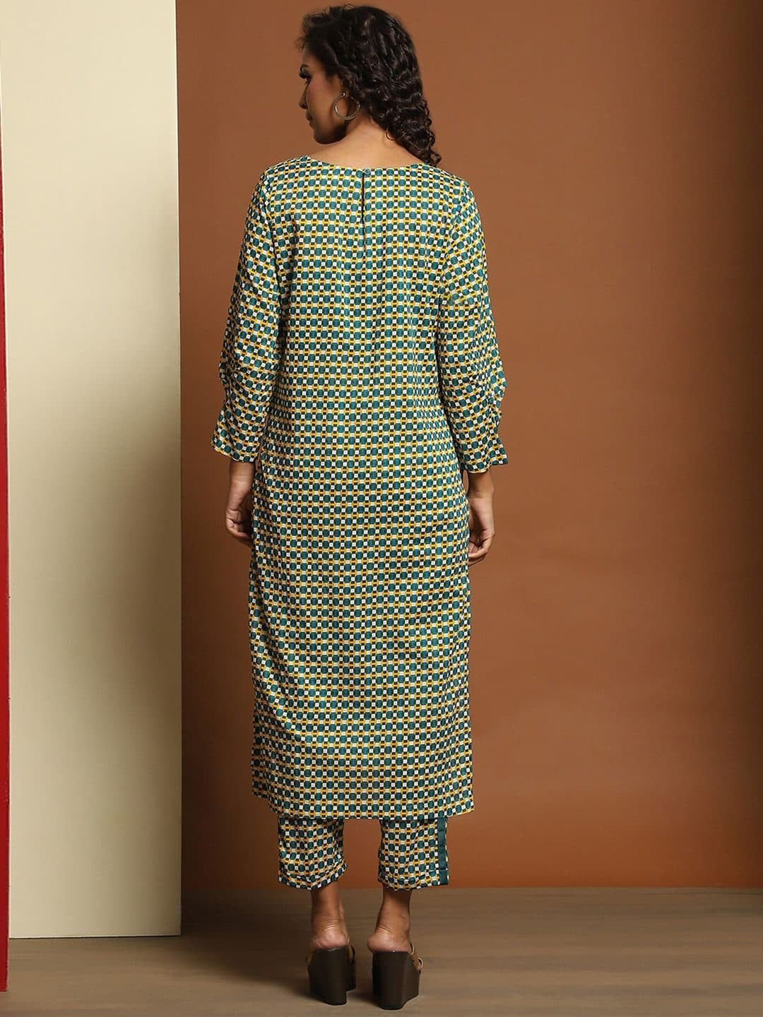 Baawri Printed Round Neck Pure Cotton Top With Trousers image 4