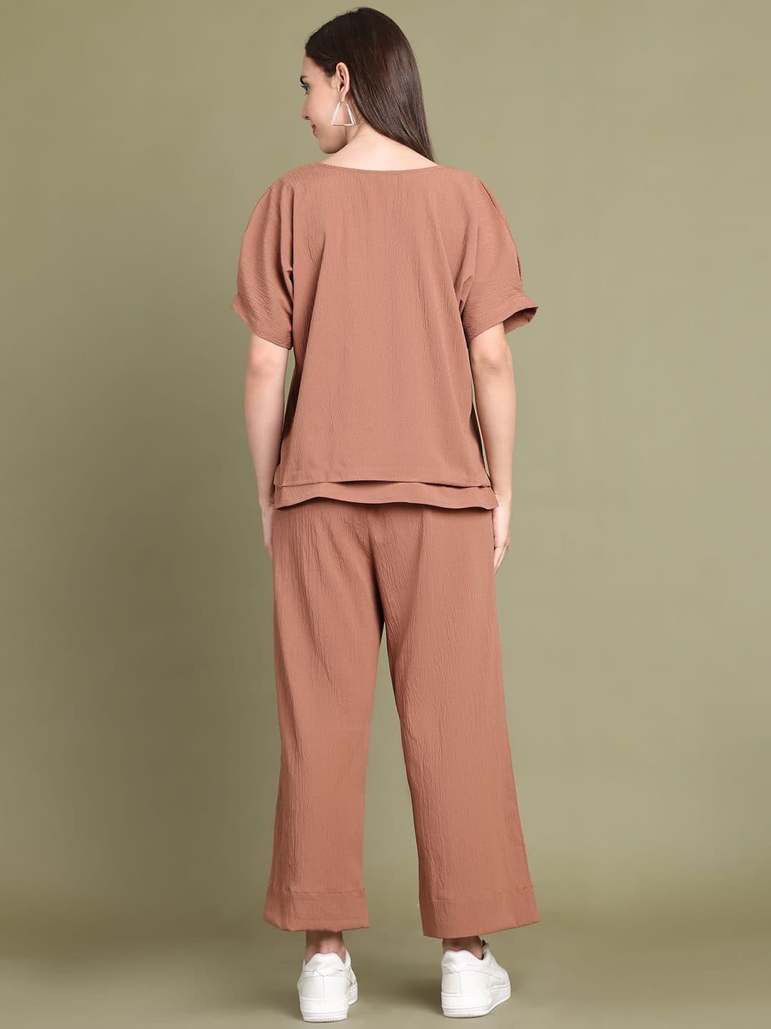 Baawri V Neck Top With Trousers Co-Ords Set image 6