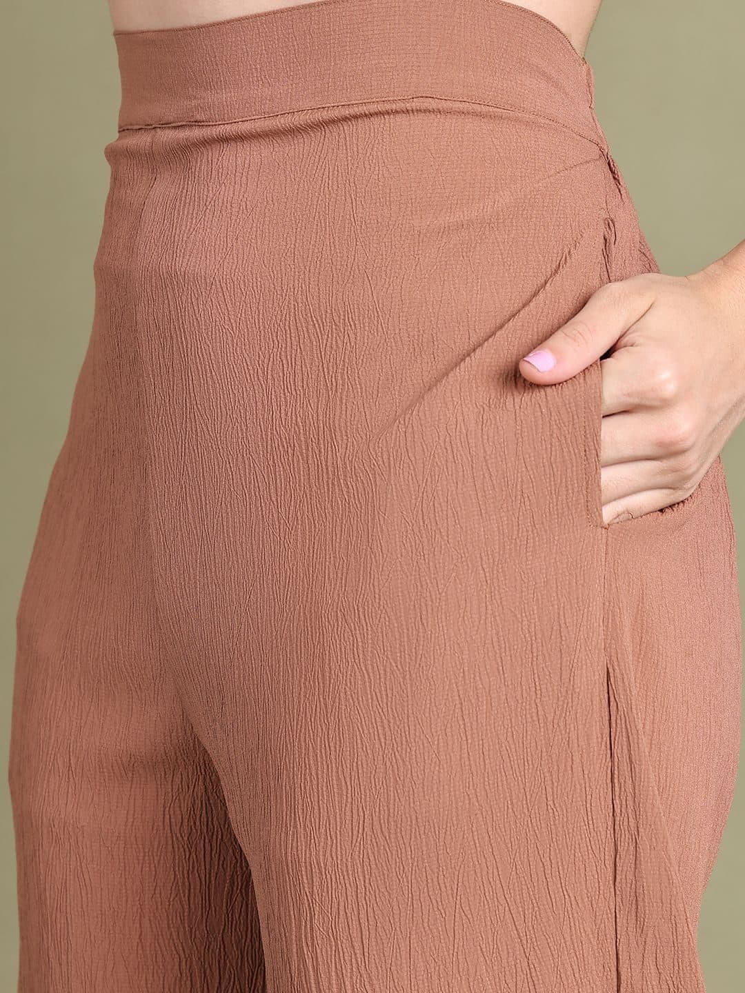 Baawri V Neck Top With Trousers Co-Ords Set image 7