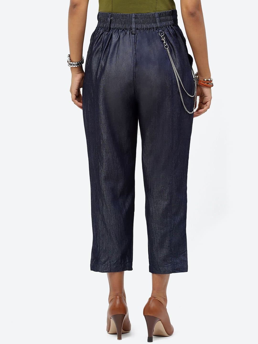 Baawri Women Cotton Mid-Rise Regular Fit Trousers image 5