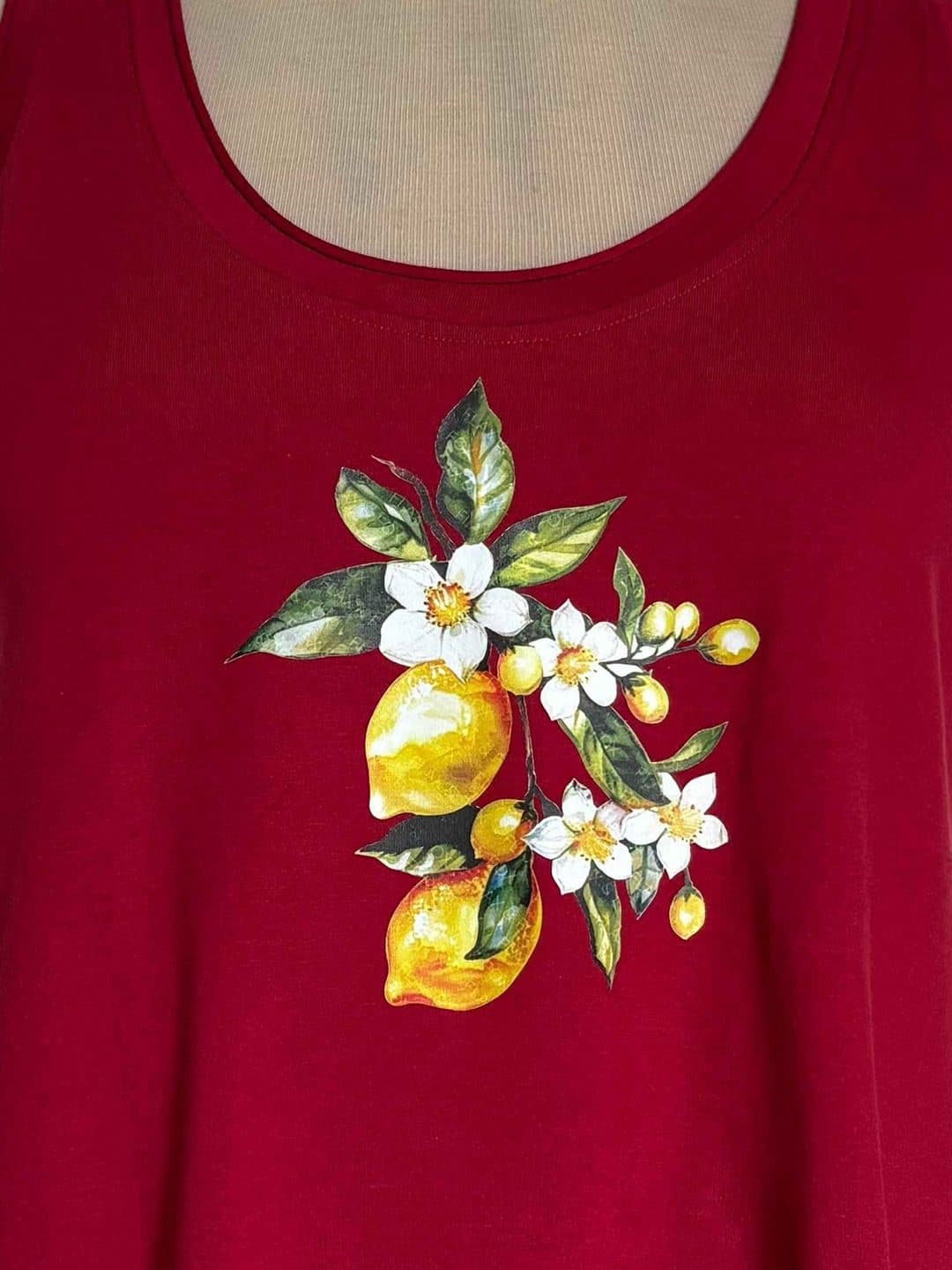 Baawri Women Graphic Printed Round Neck Sleeveless Cotton A-Line Regular Top image 2