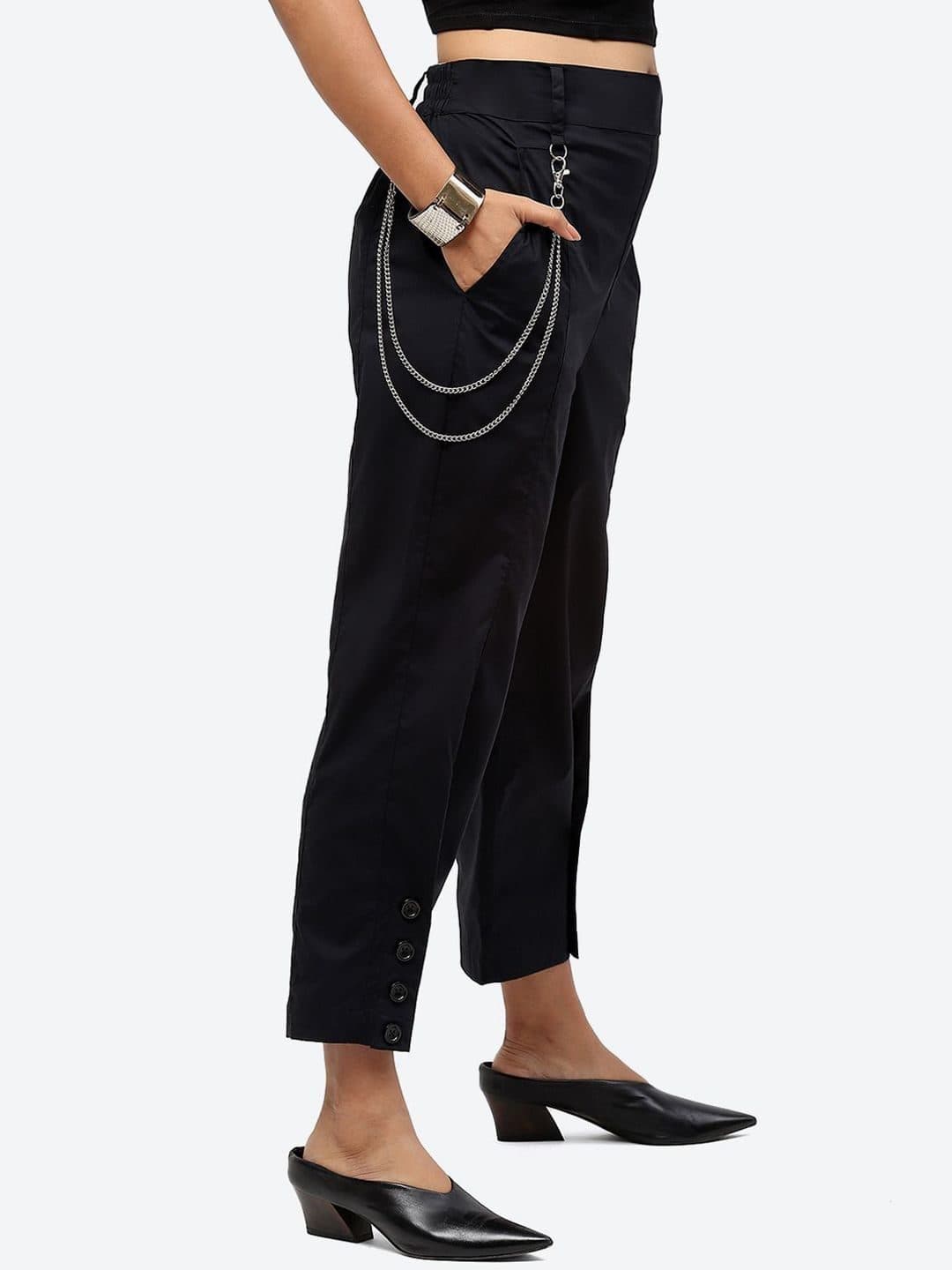 Baawri Women Mid-Rise Regular Fit Pure Cotton Trousers image 2