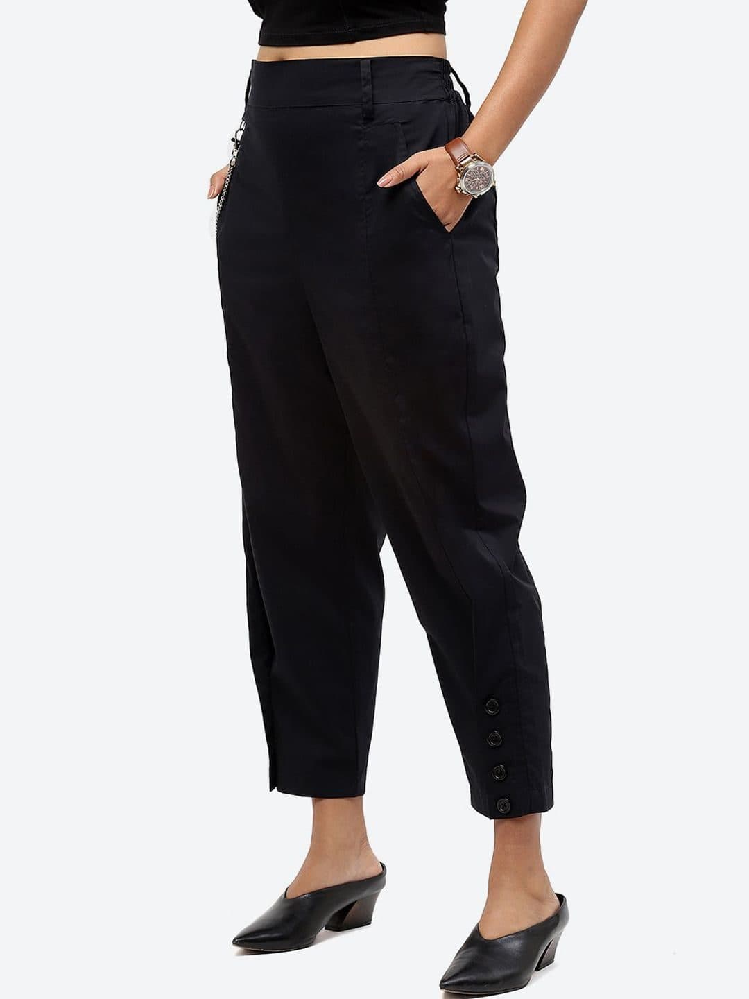 Baawri Women Mid-Rise Regular Fit Pure Cotton Trousers image 3