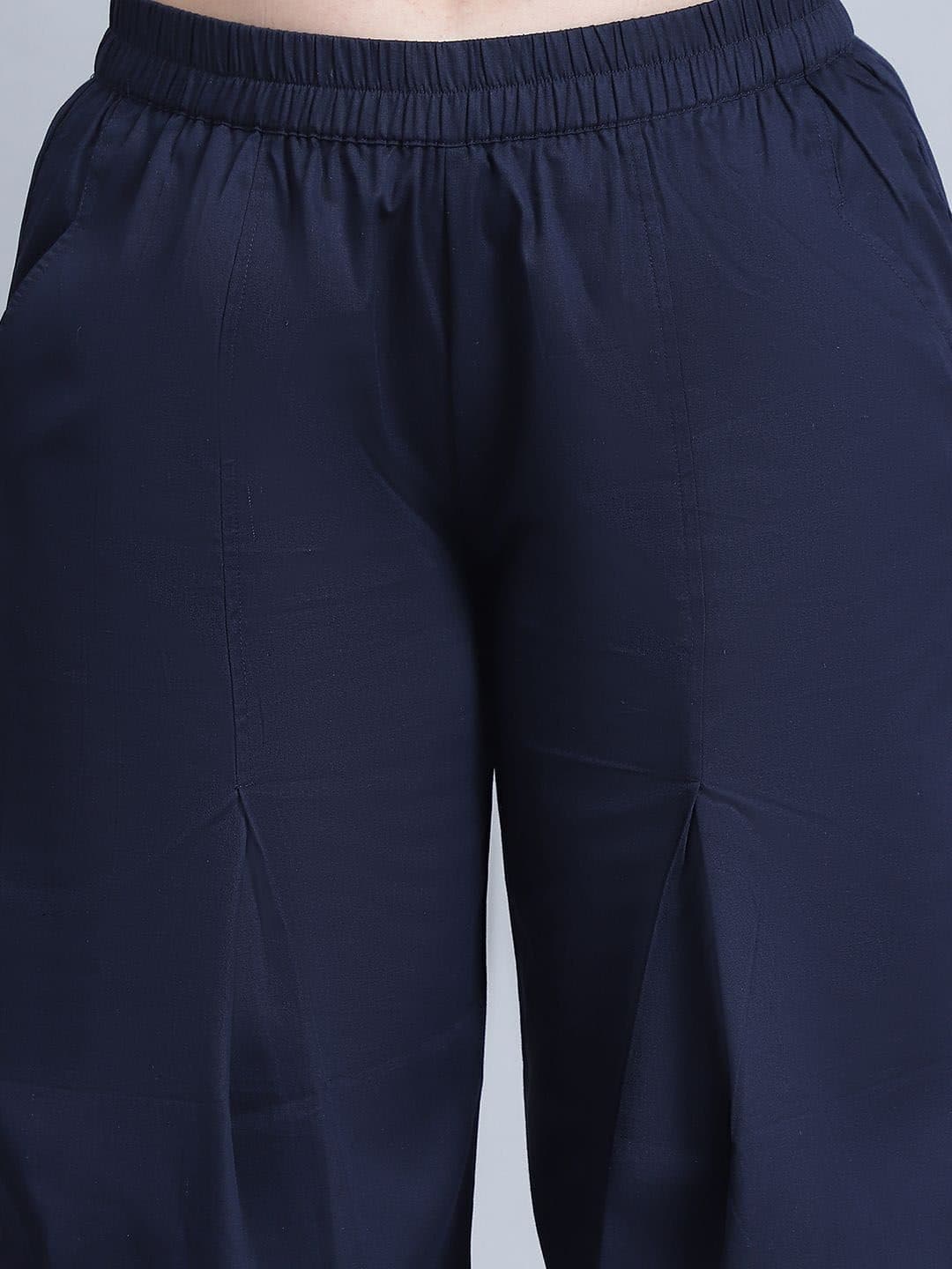 Baawri Women Pleated Regular Fit Trousers image 6
