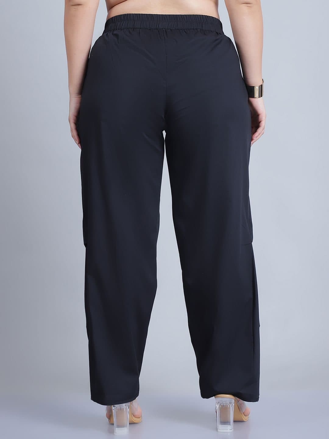 Baawri Women Plus Size Regular Fit Pleated Cotton Trouser image 5