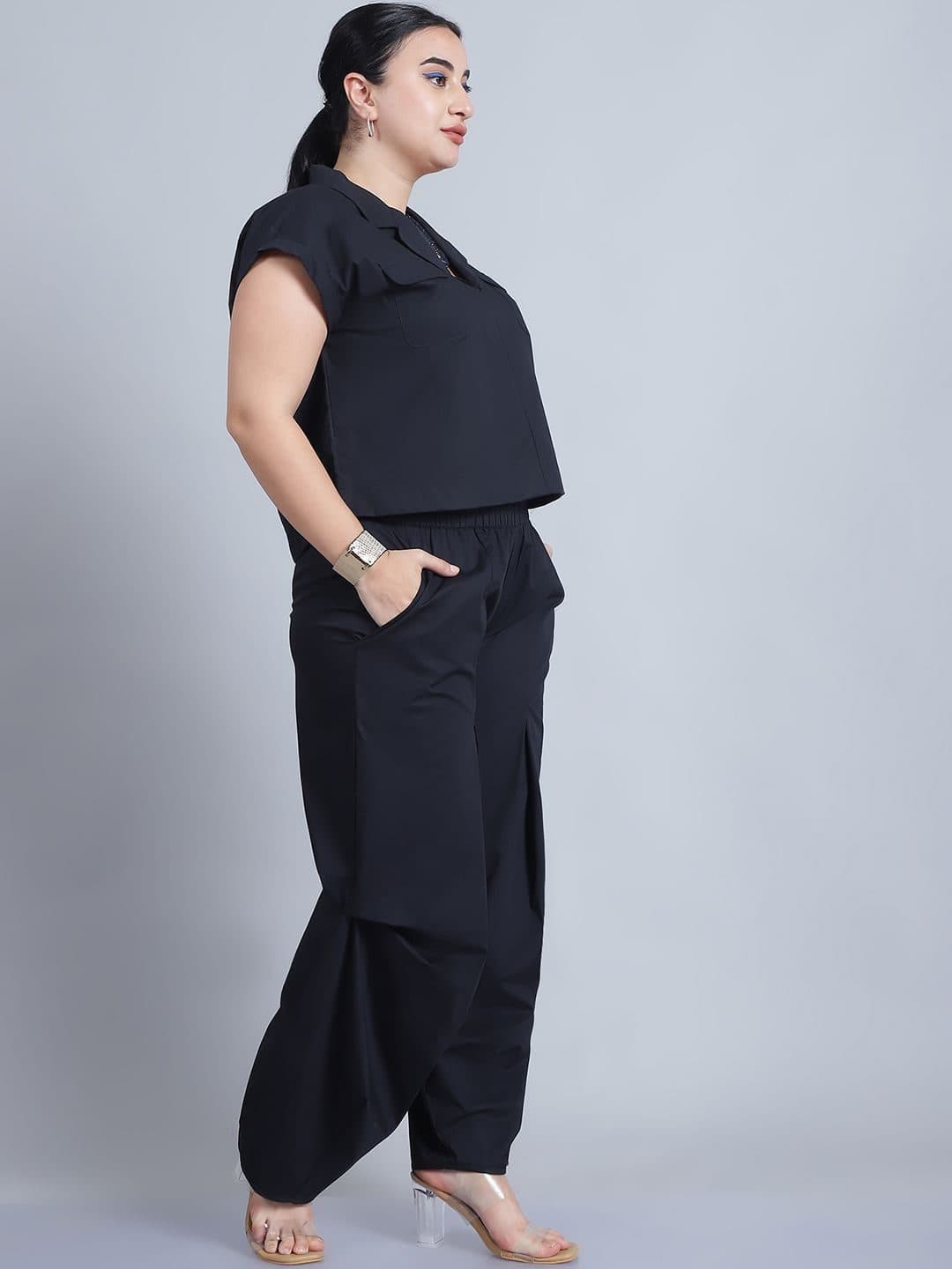 Baawri Women Pure Cotton Shirt Collar Neck Top & Trousers Co-Ords image 3