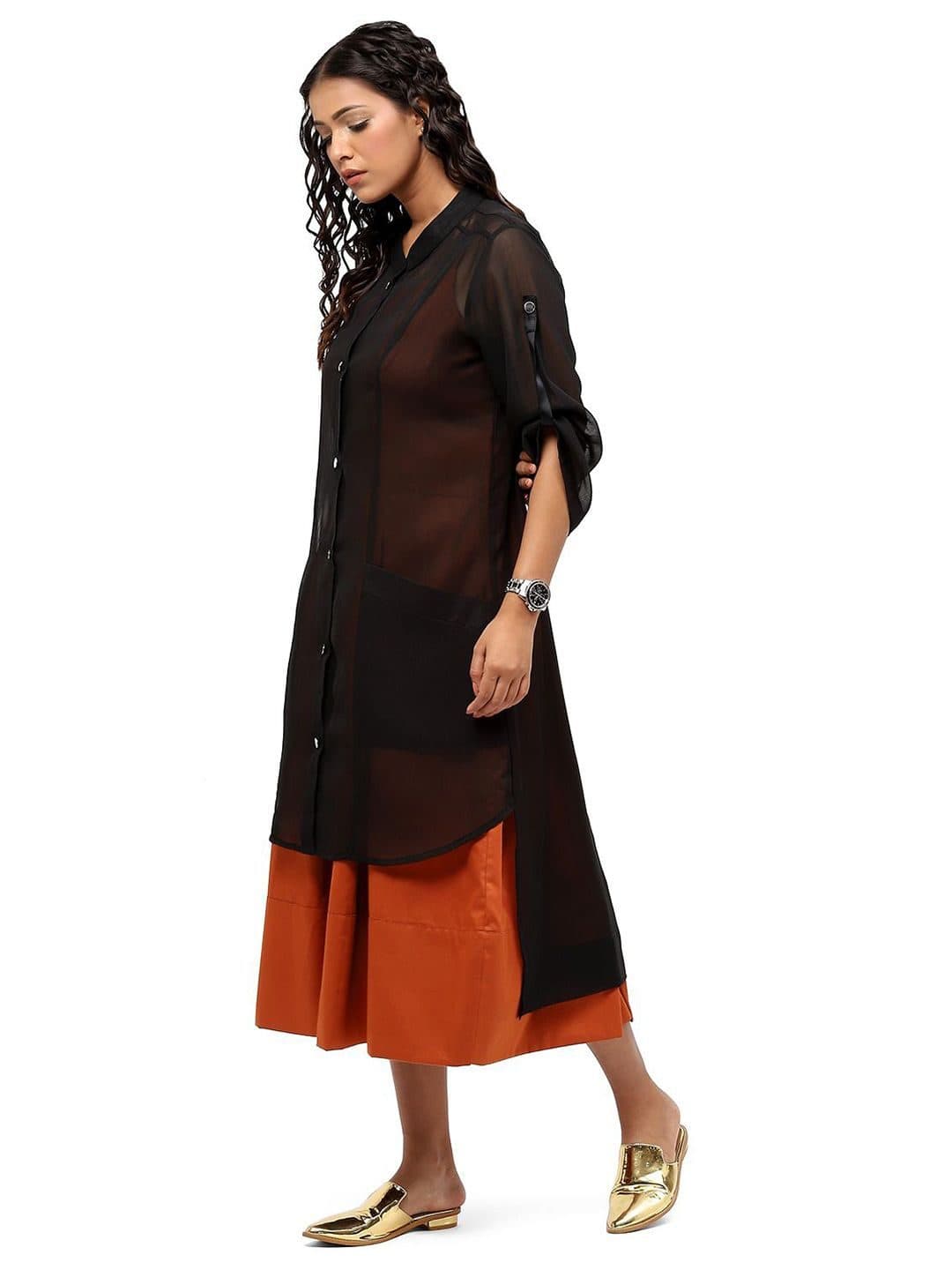 Baawri Women Relaxed Semi Sheer Casual Shirt image 5