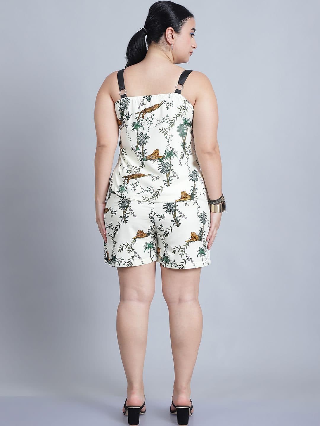 Baawri conversational Printed Round Neck Top With Shorts image 4