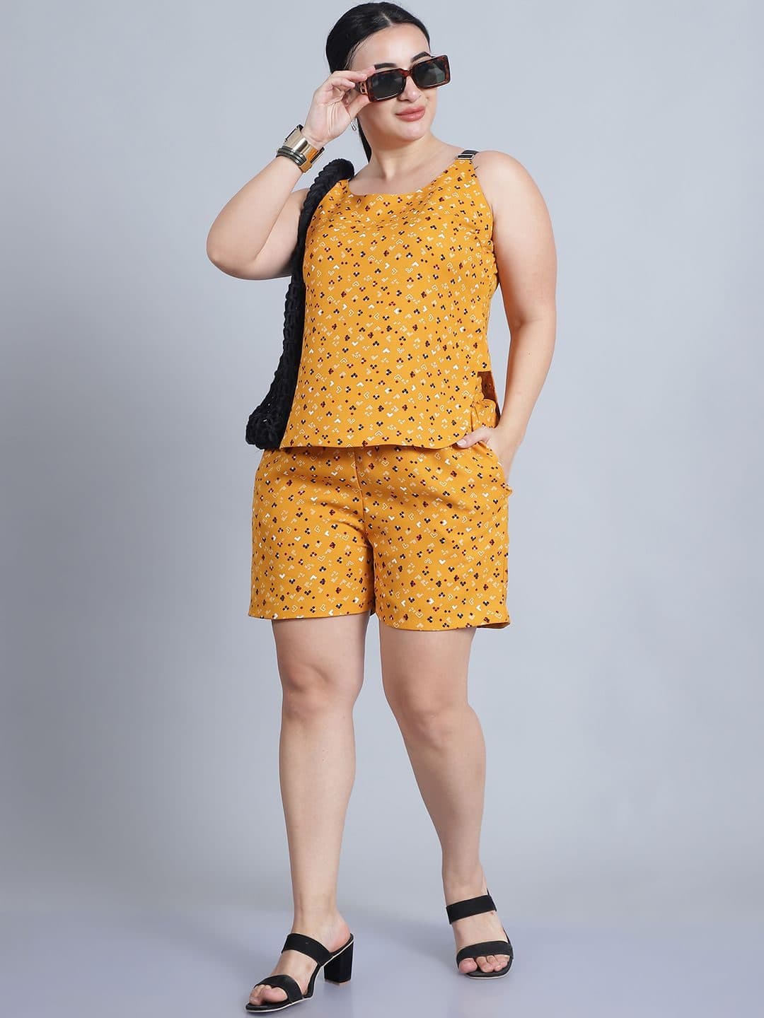 Baawri conversational Printed Round Neck Top With Shorts image 6