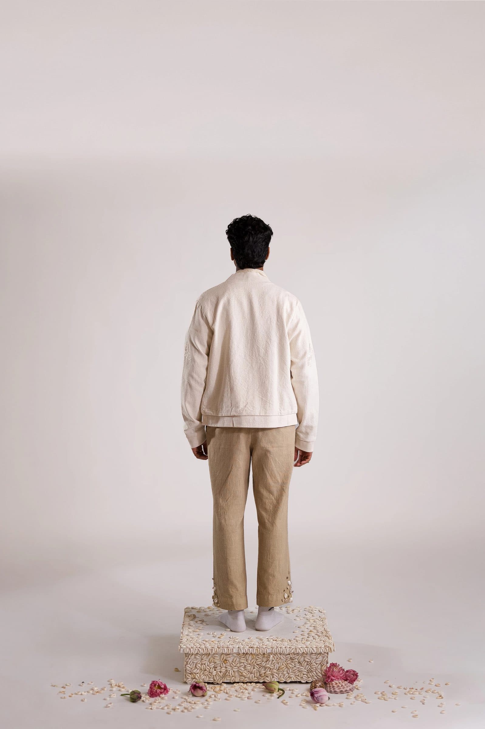 Kaamdhenu Embroidered Bomber - OW image 4