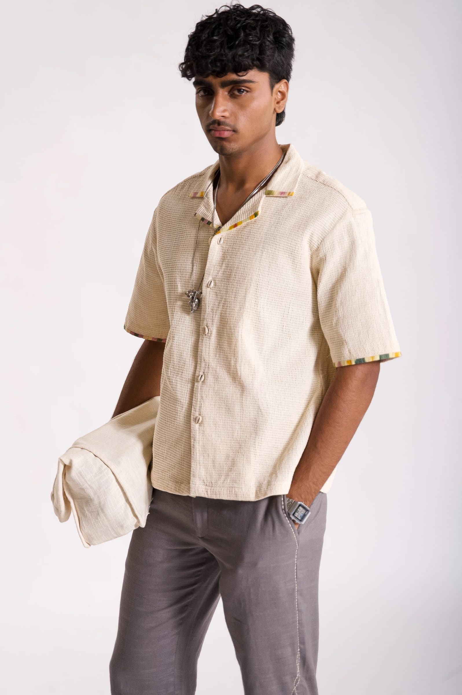 Knitted Jaali Shirt - OW