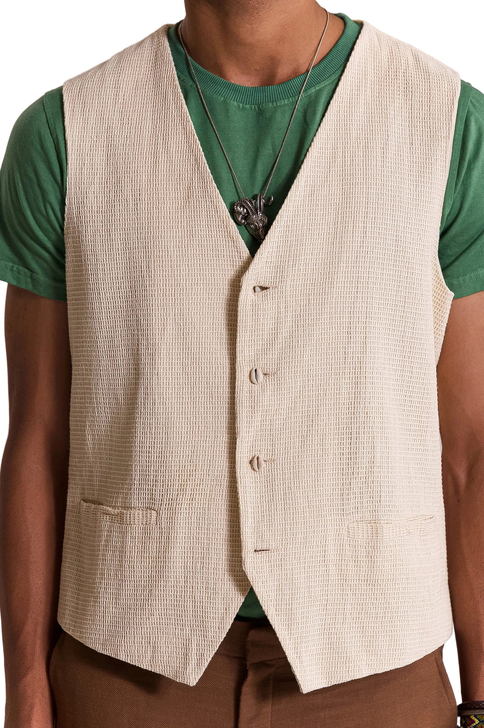 Knitted Jali Waistcoat - OW hover