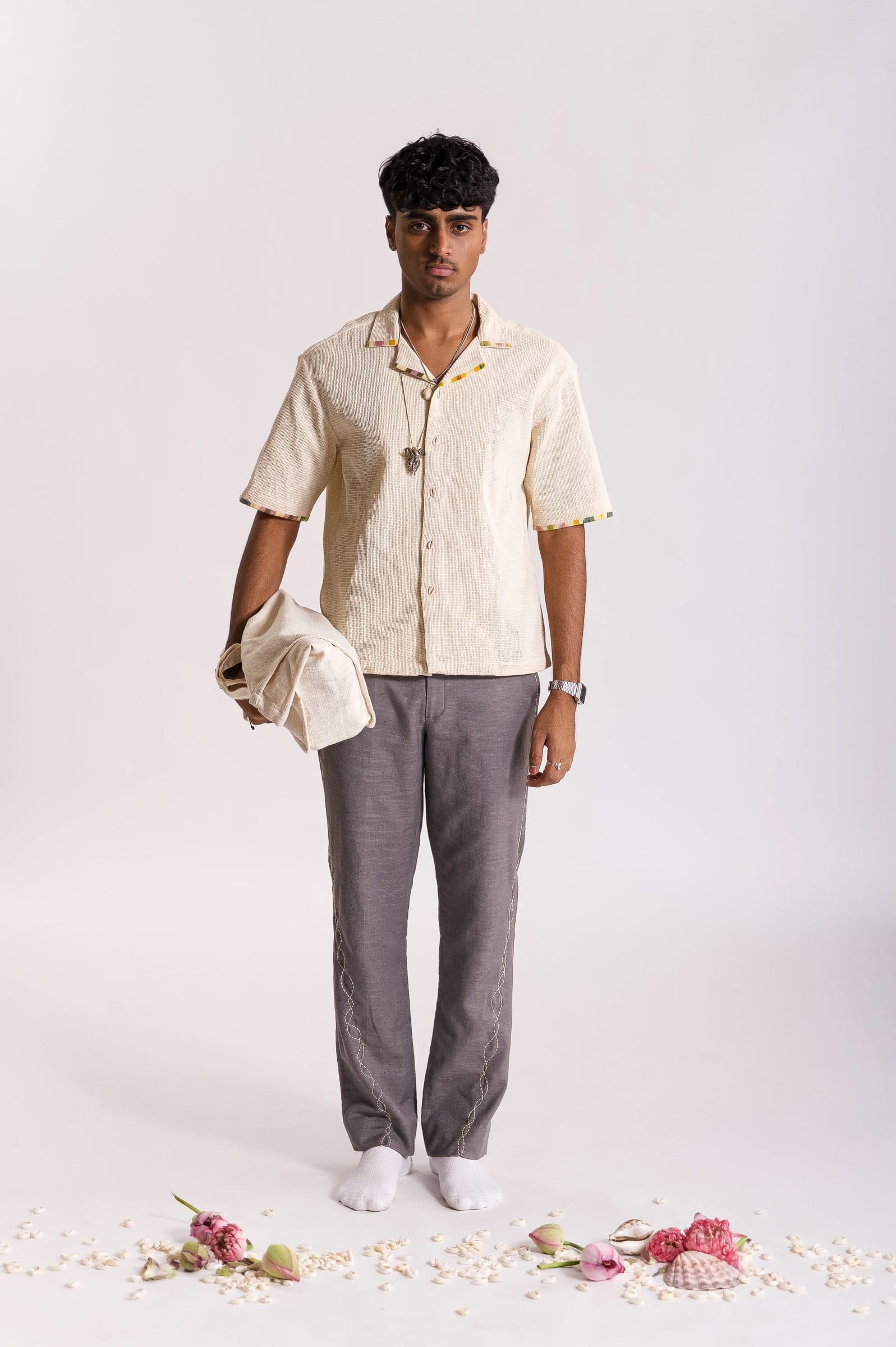 Lehar Embroidered Trouser - Grey image 6