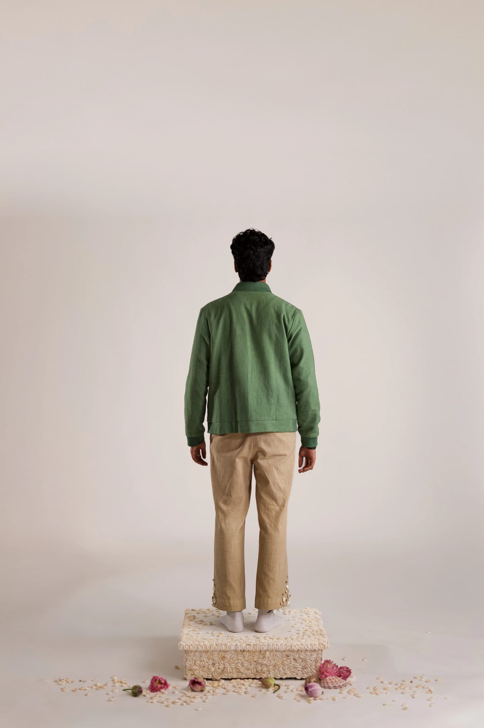 Multi Serpent Embroidered Bomber - Green image 5