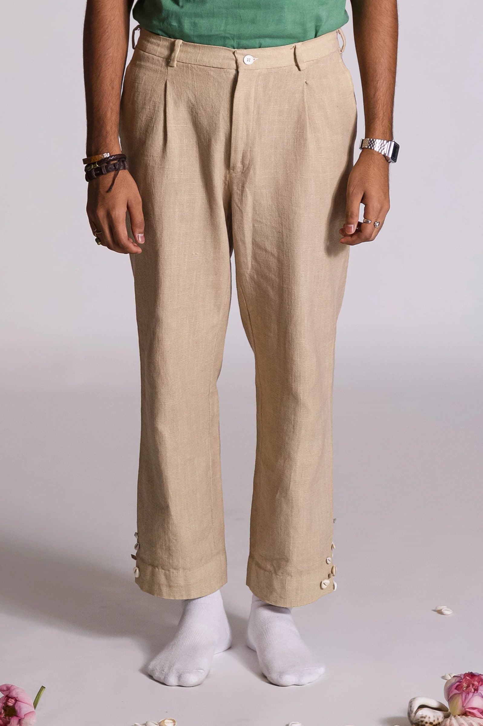 Ratna Embroidered Trouser - Beige image 3