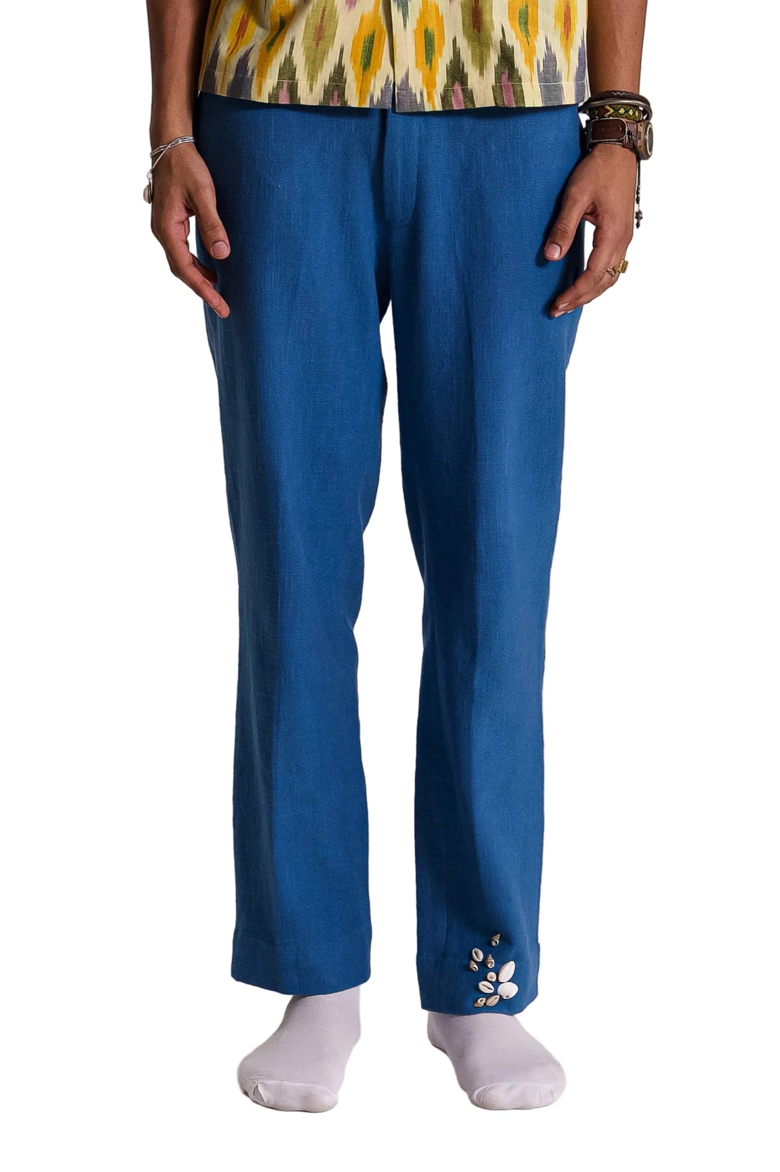 Sagar Embroidered Trouser - Blue image 6