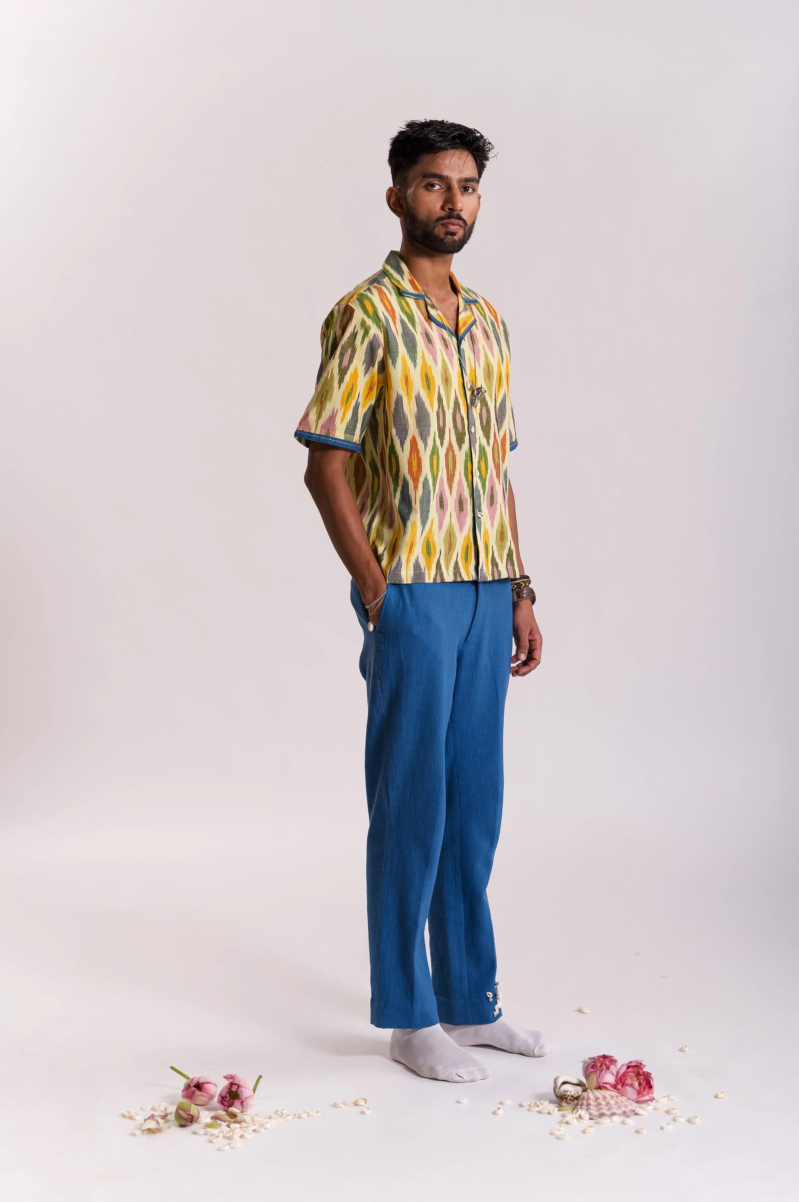 Sagar Embroidered Trouser - Blue image 5