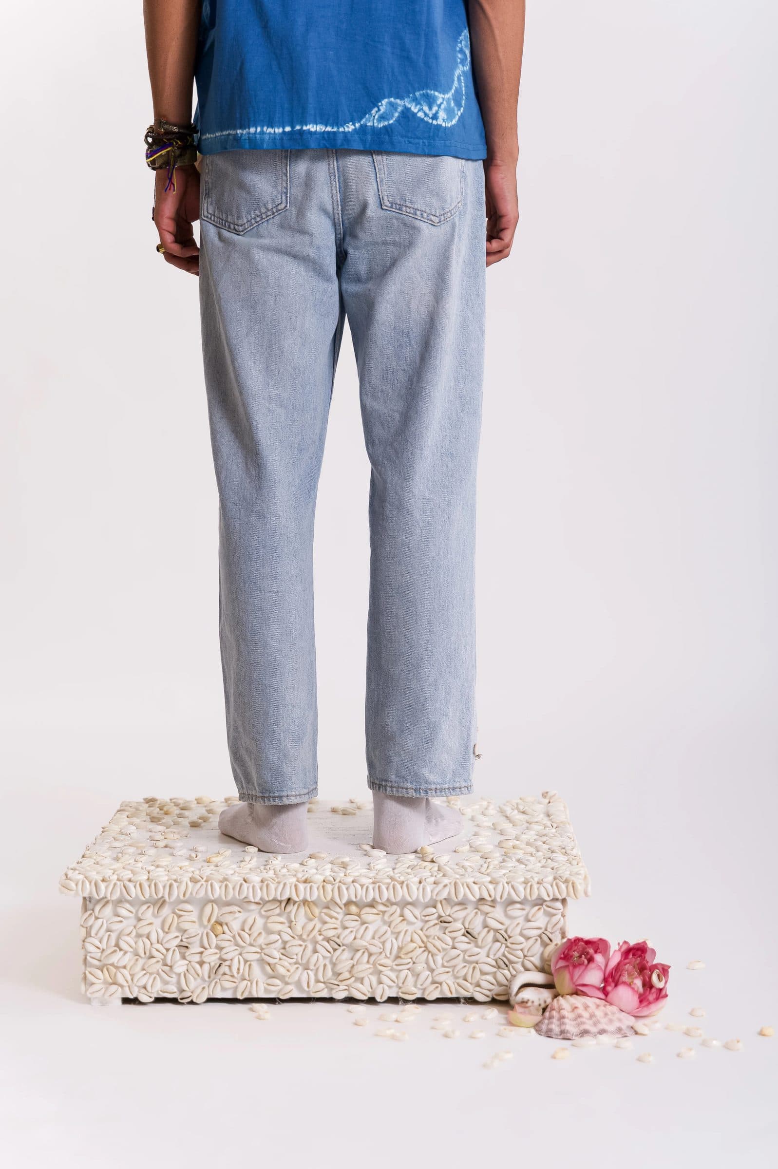 Samudra Embroidered Denim - Blue hover