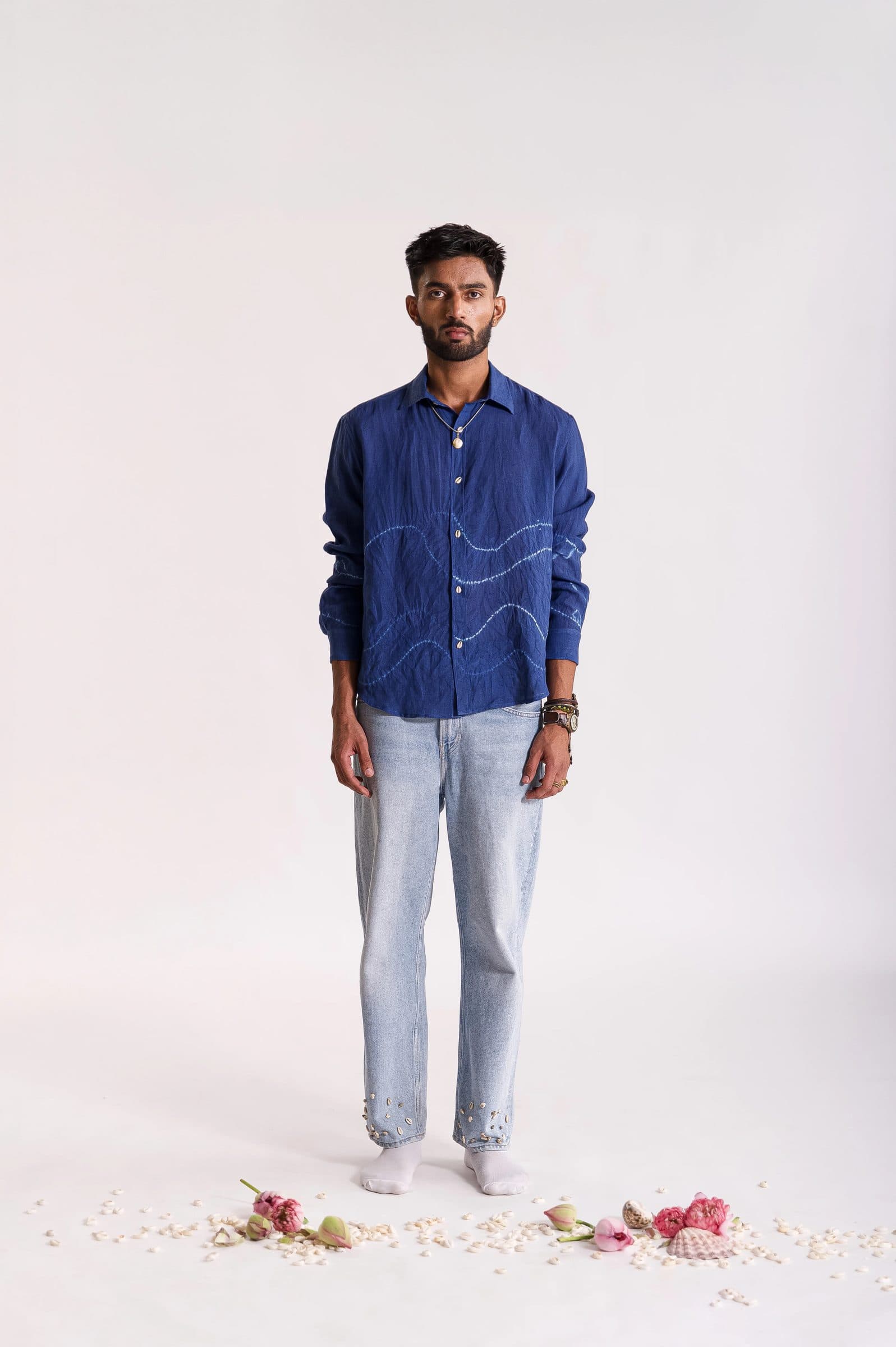 Samudra Embroidered Denim - Blue image 4