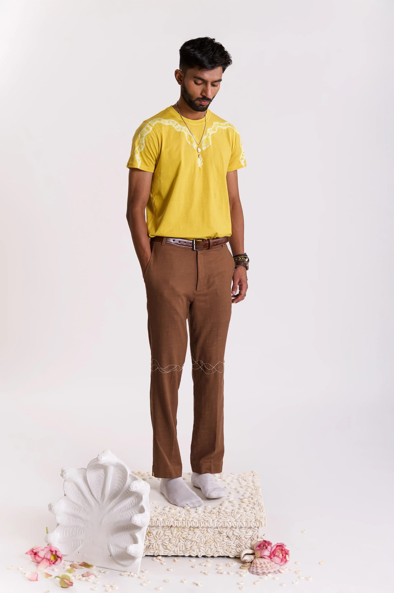 Sarp Shibori T-shirt Mustard-Yellow image 3