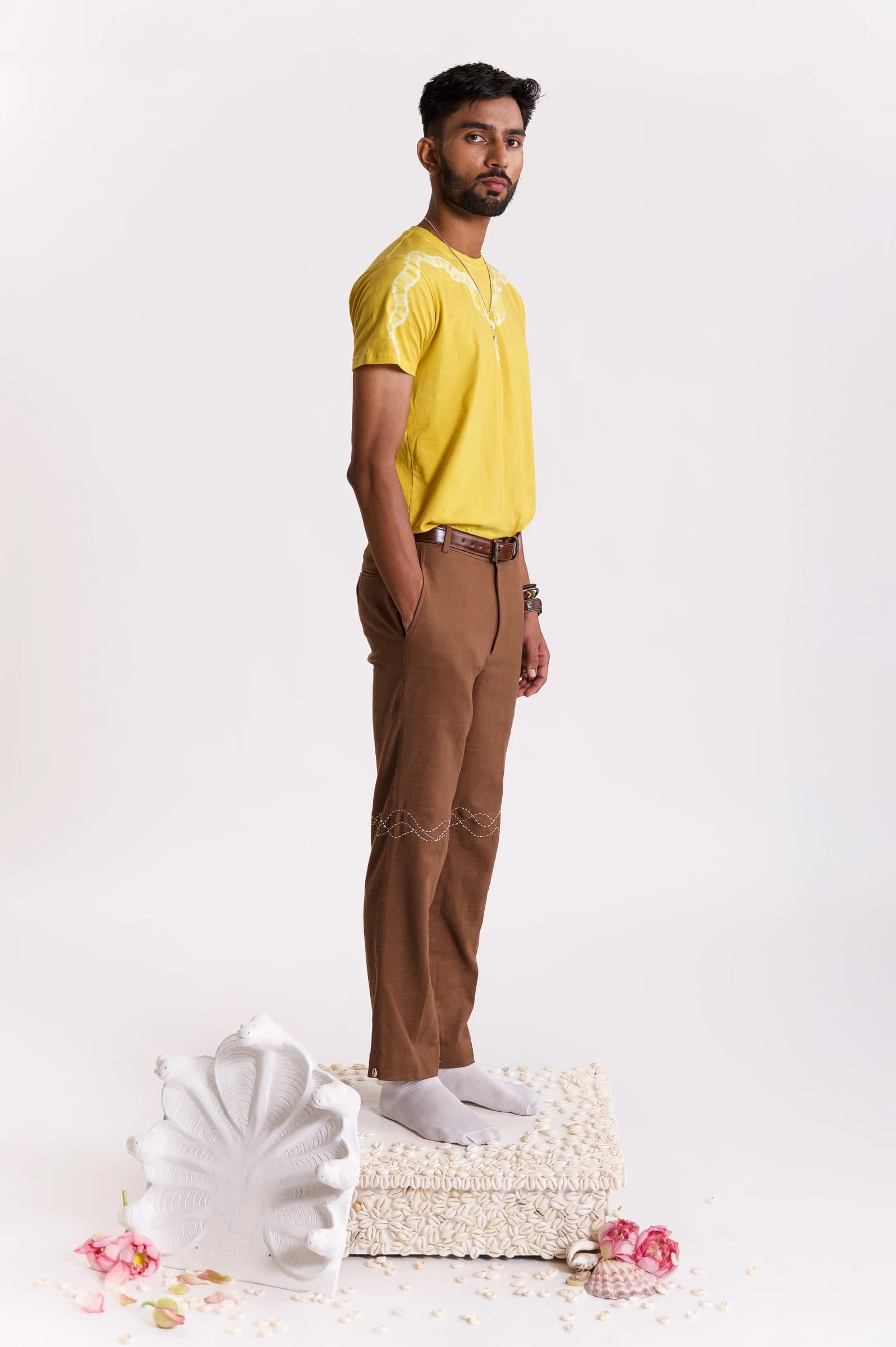 Sarp Shibori T-shirt Mustard-Yellow image 4