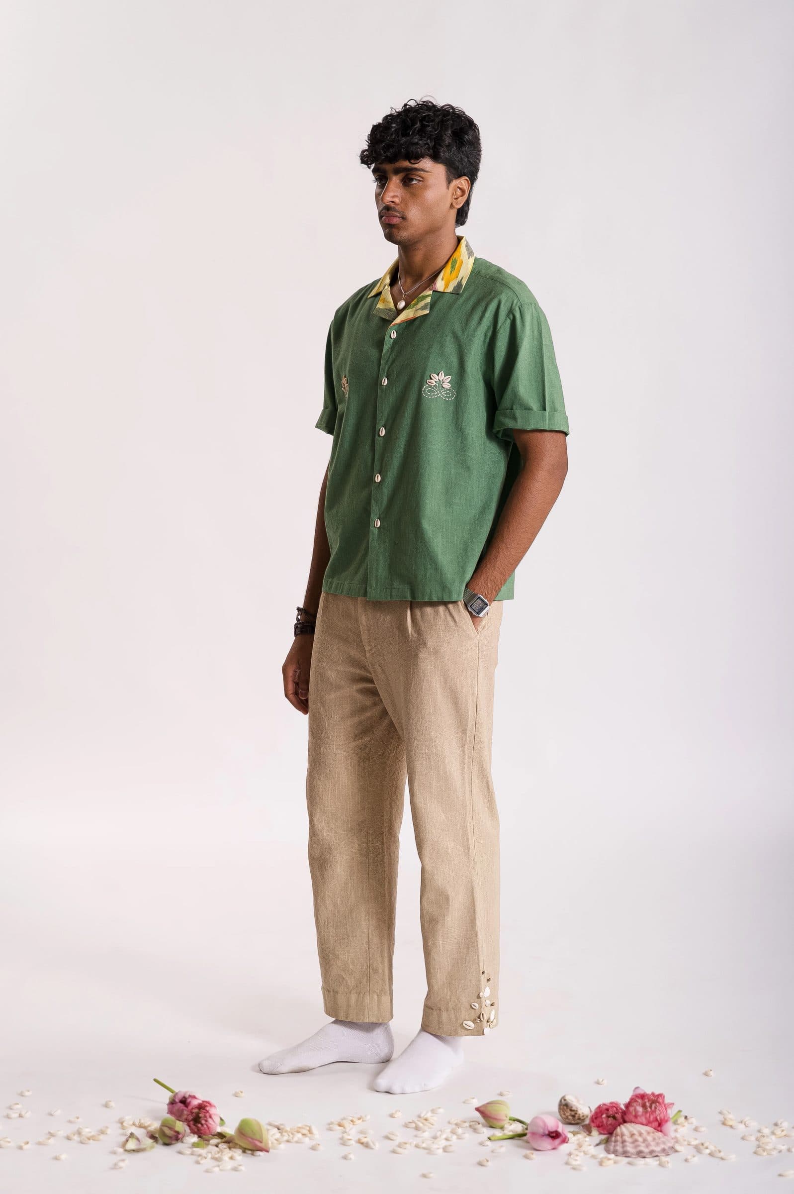 The Vasuki Shell Shirt - Green image 6