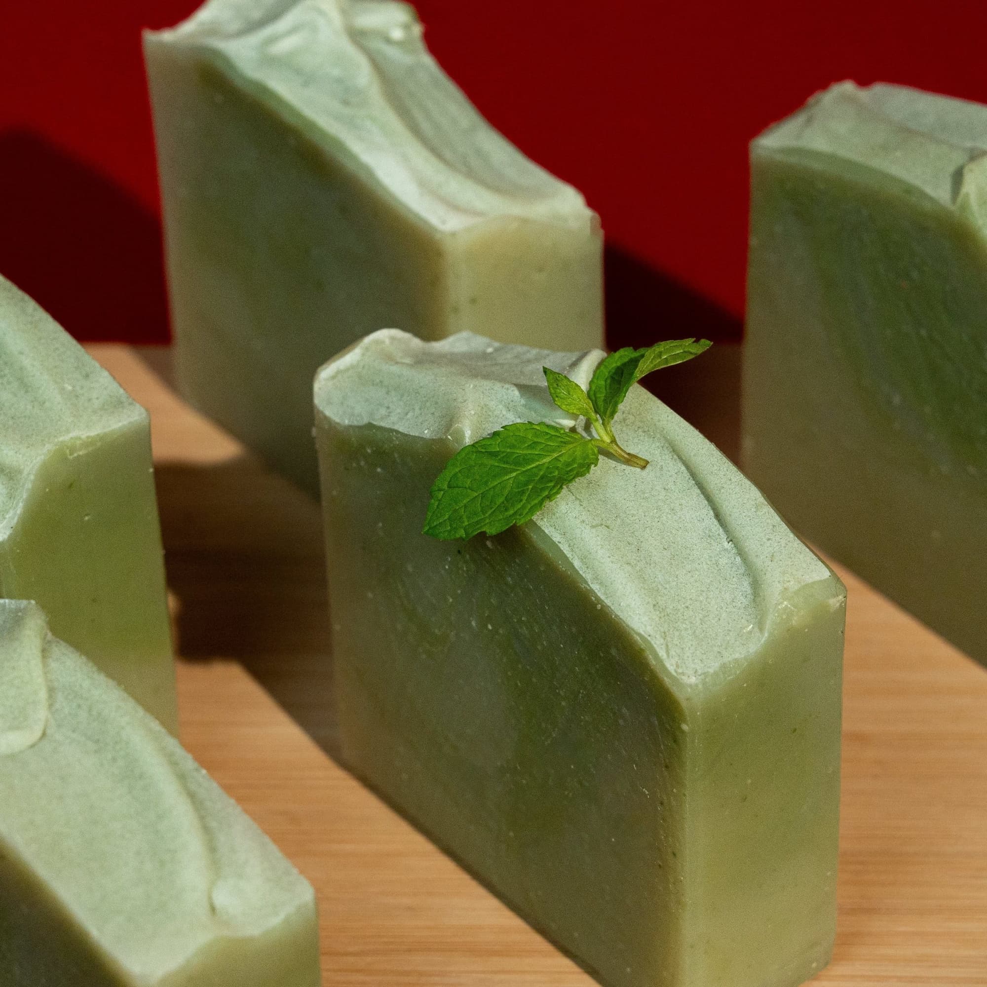 Aloe Vera Cucumber Peppermint Handcrafted Cold Processed Soap hover