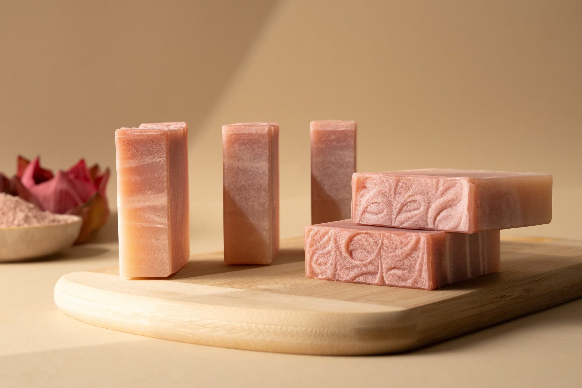 French Pink Clay Handcrafted Cold Processed Soap image 3