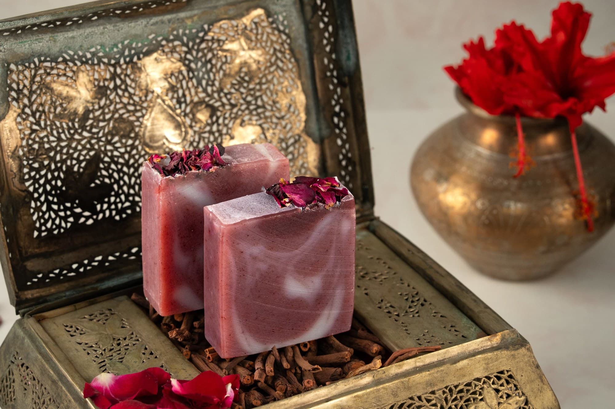 Manjistha Jasud Rosehip Handcrafted Cold Processed Soap hover