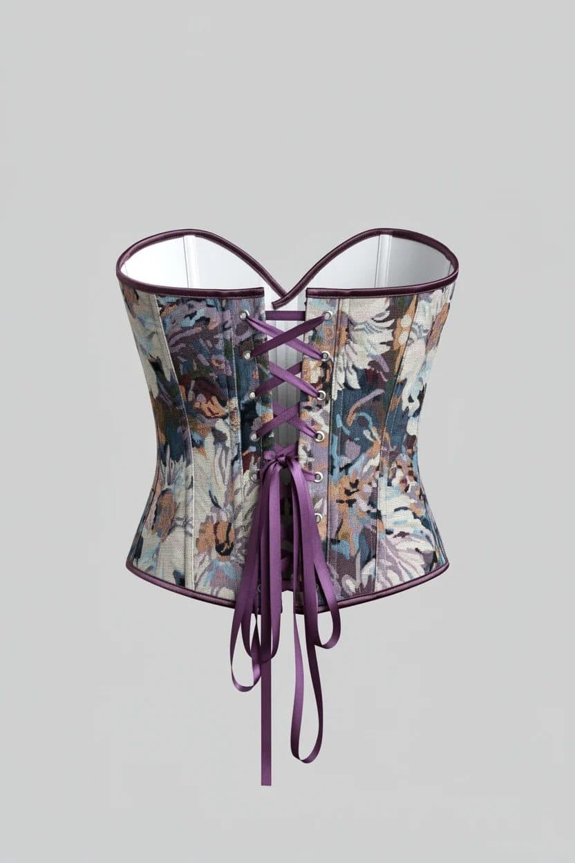 Antique Floral Brocade Corset Top image 1