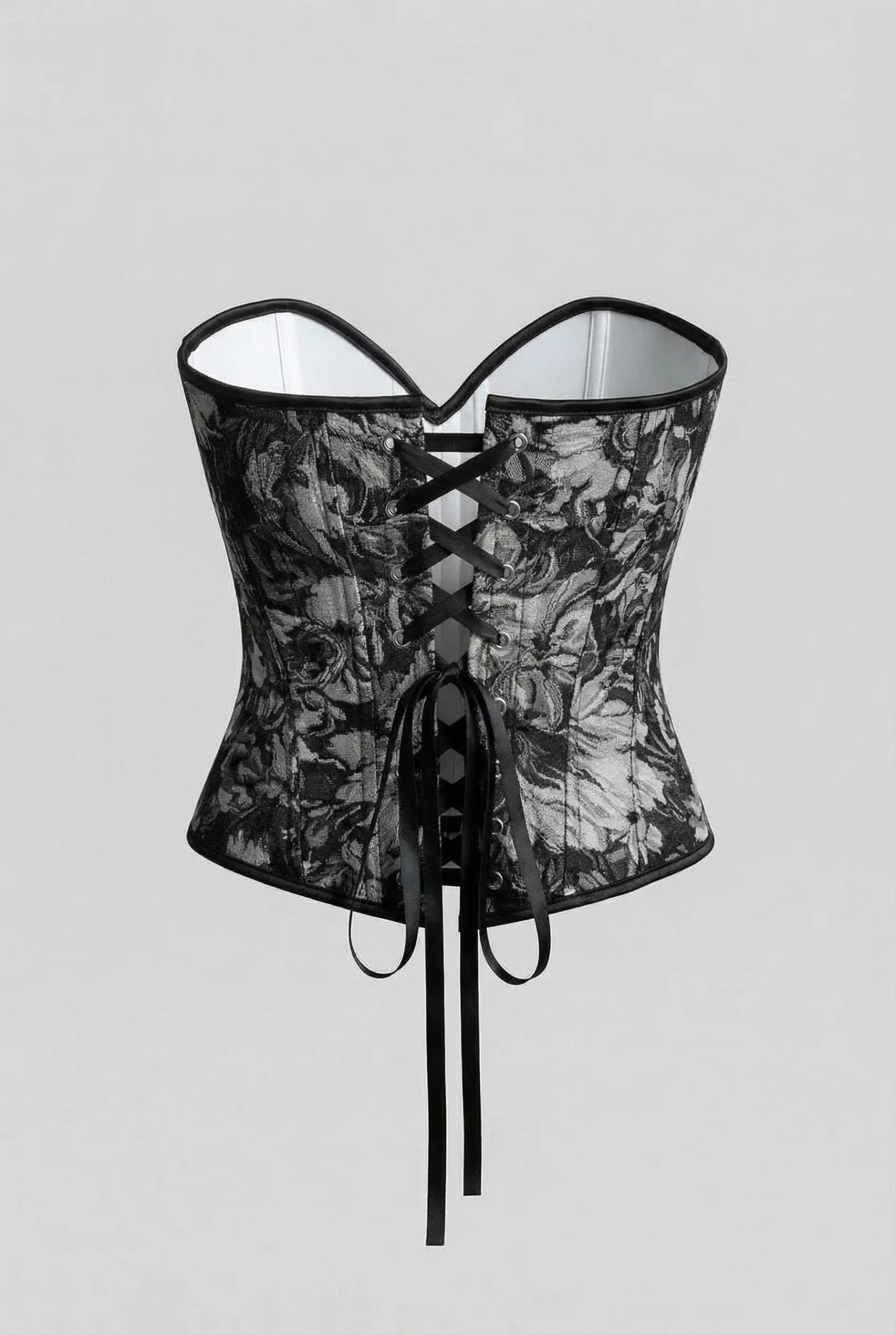 Antique Floral Brocade Corset Top image 8