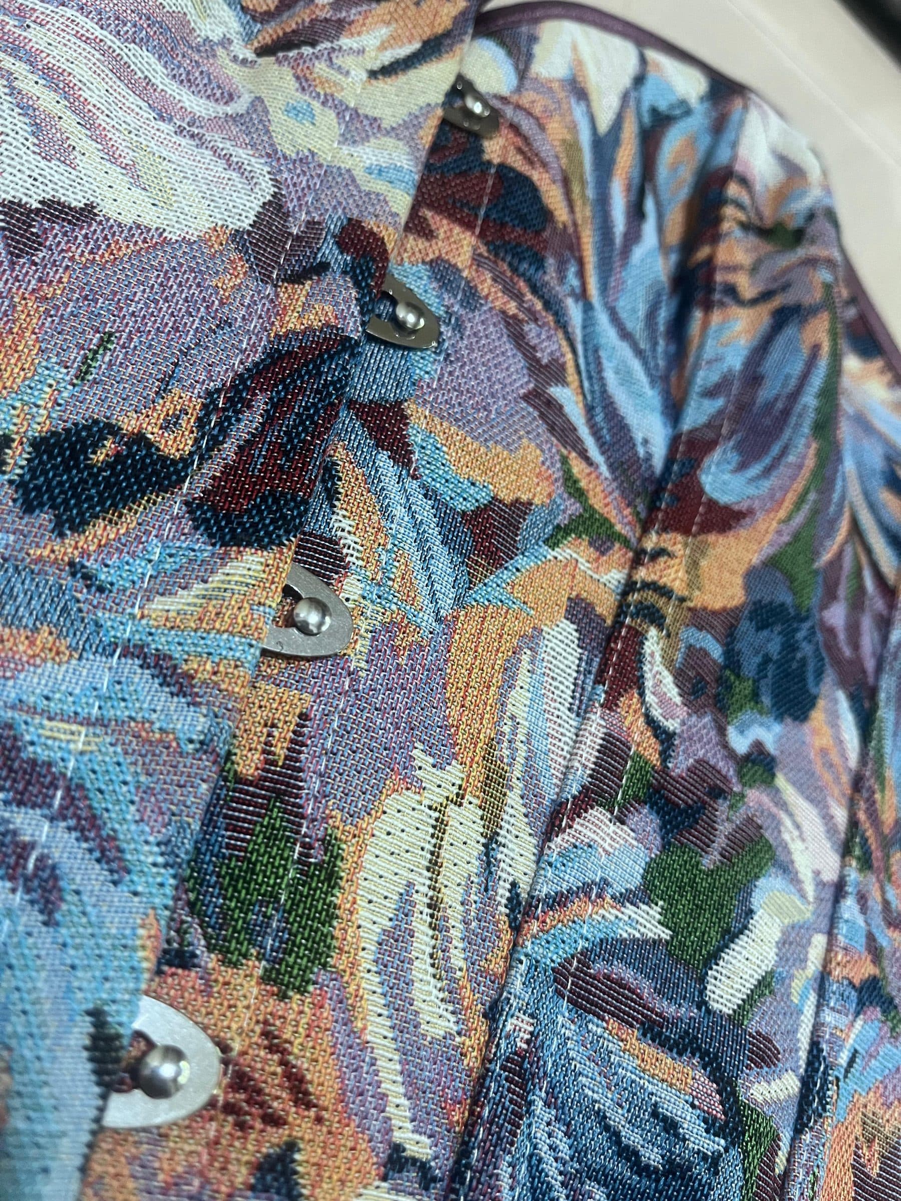 Antique Floral Brocade Corset Top image 6