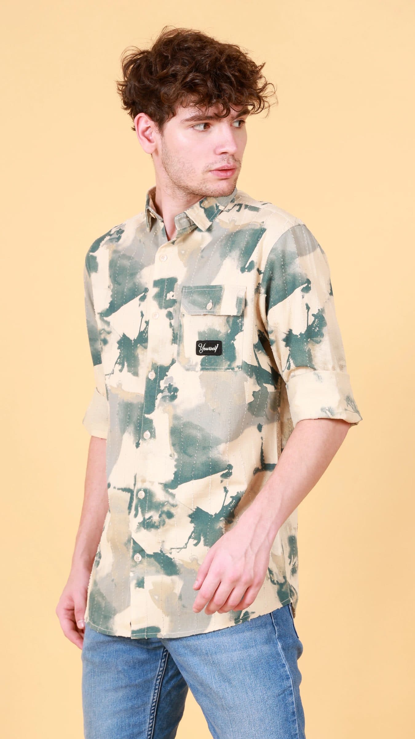 Camouflage Print Shirt - Green image 2
