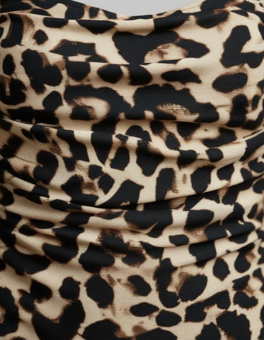 Cheetah Print Ruched Bodysuit image 2