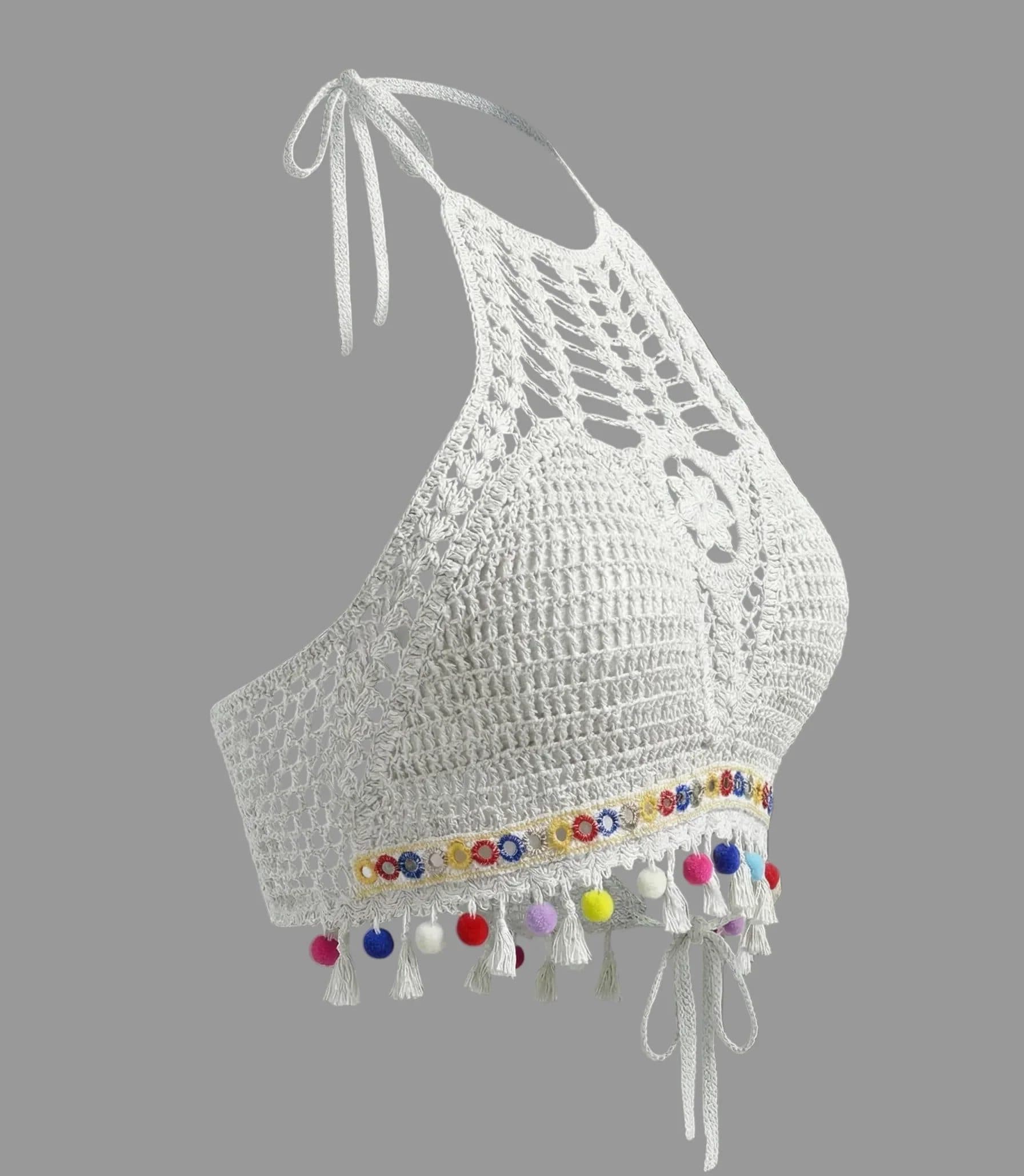 Crochet Tassel Halter Top image 2