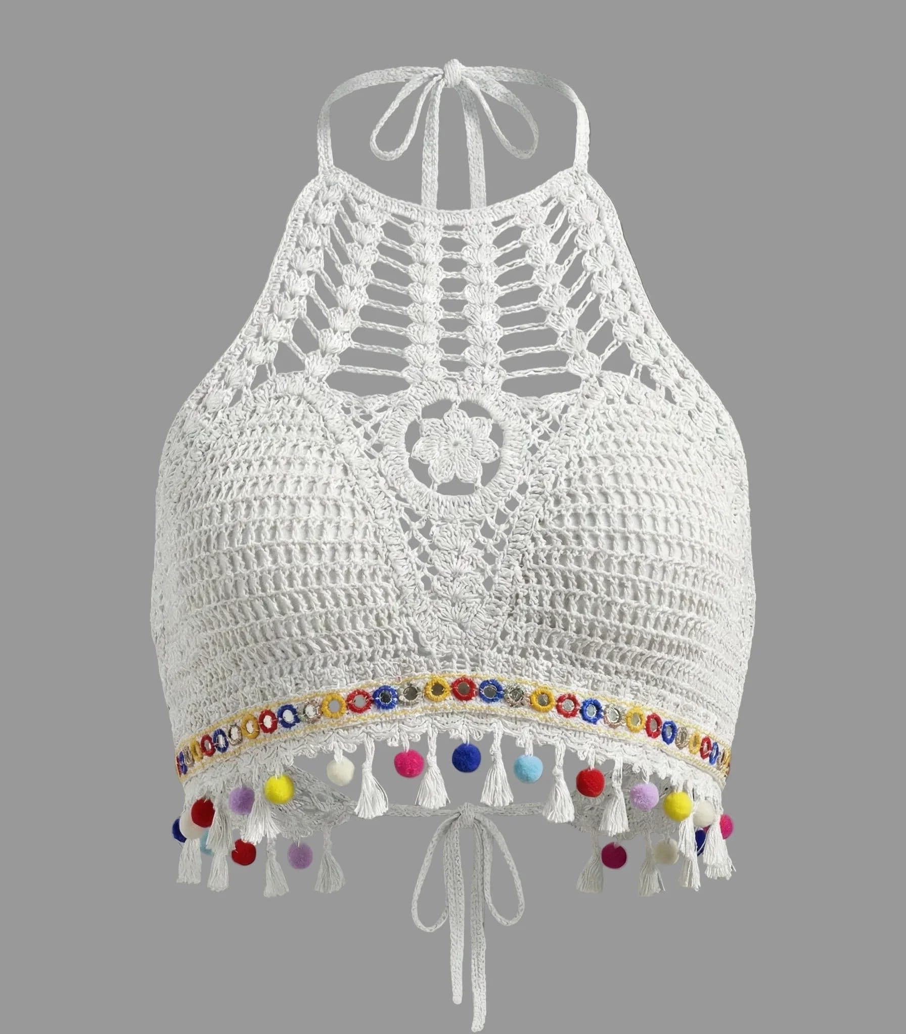 Crochet Tassel Halter Top image 1