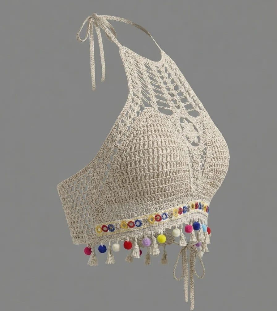 Crochet Tassel Halter Top image 3