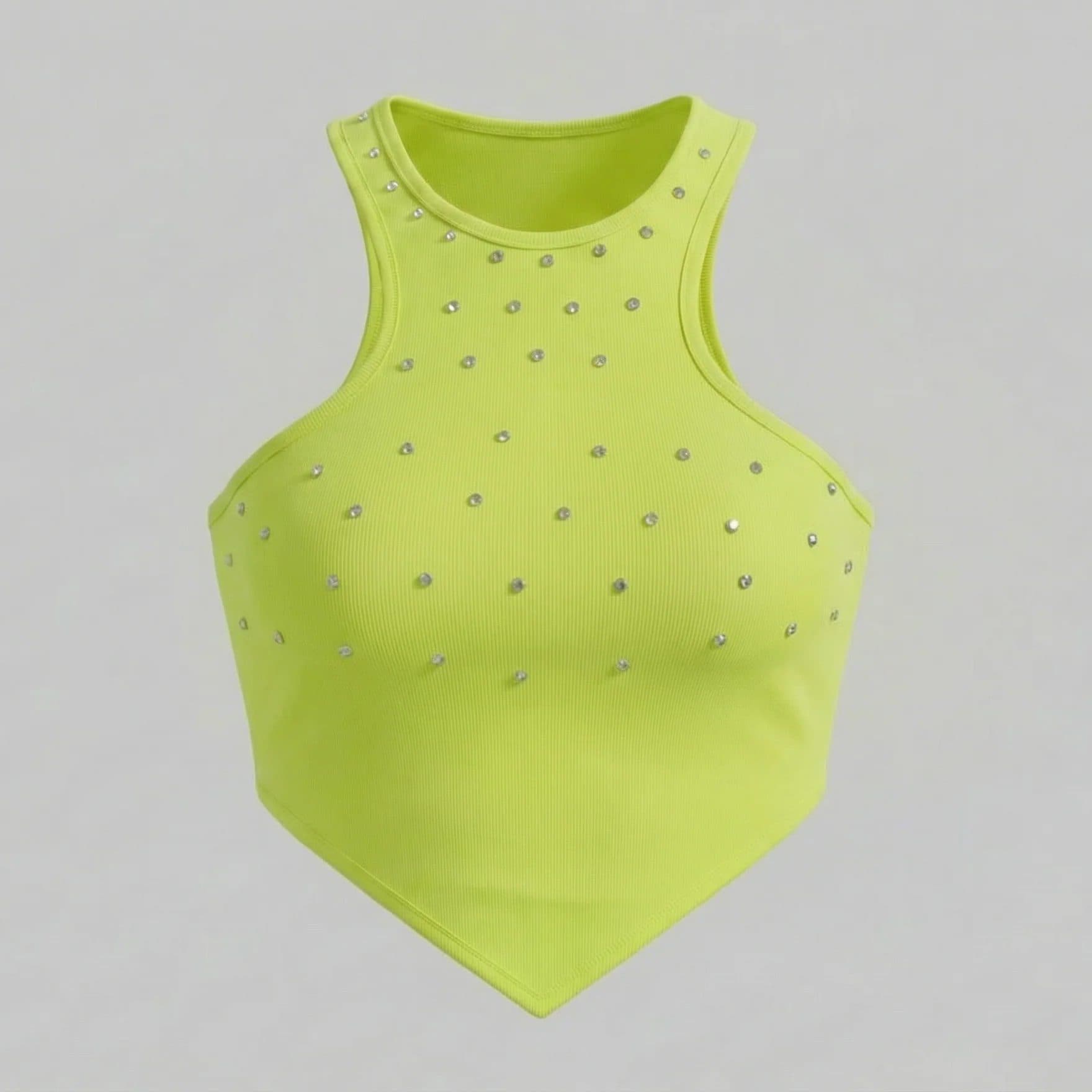 Crystal Studded V-Hem Halter Top image 5