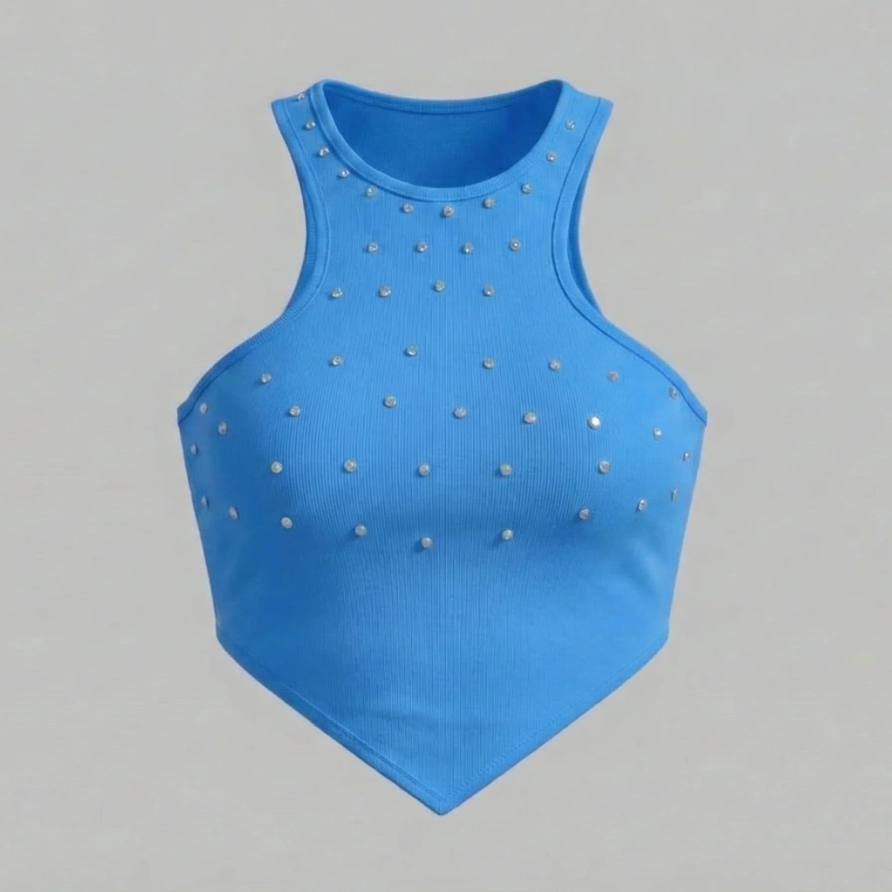 Crystal Studded V-Hem Halter Top image 9