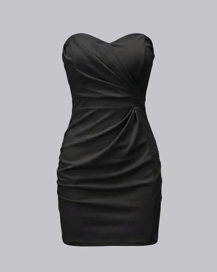 Luxe Contoured Strapless Cocktail Dress image 1