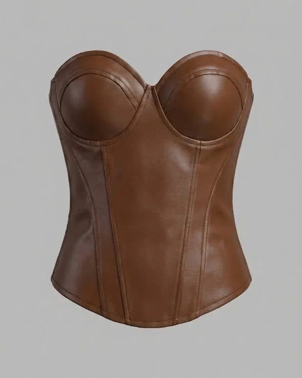 Mantis Eye Leather Corset Top image 1