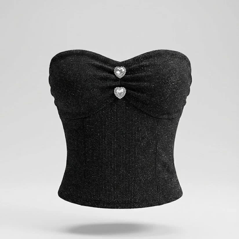 Midnight Aura Shimmer Bandeau Top image 3