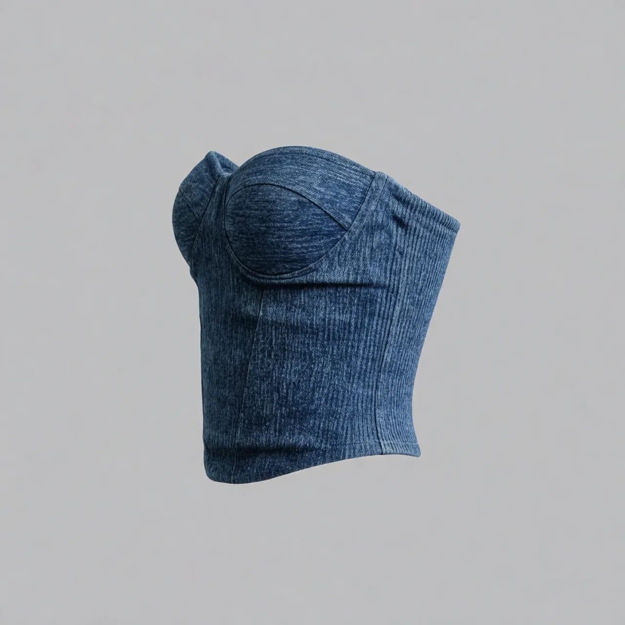 Pacific Blue Denim-Inspired Tube Top image 3