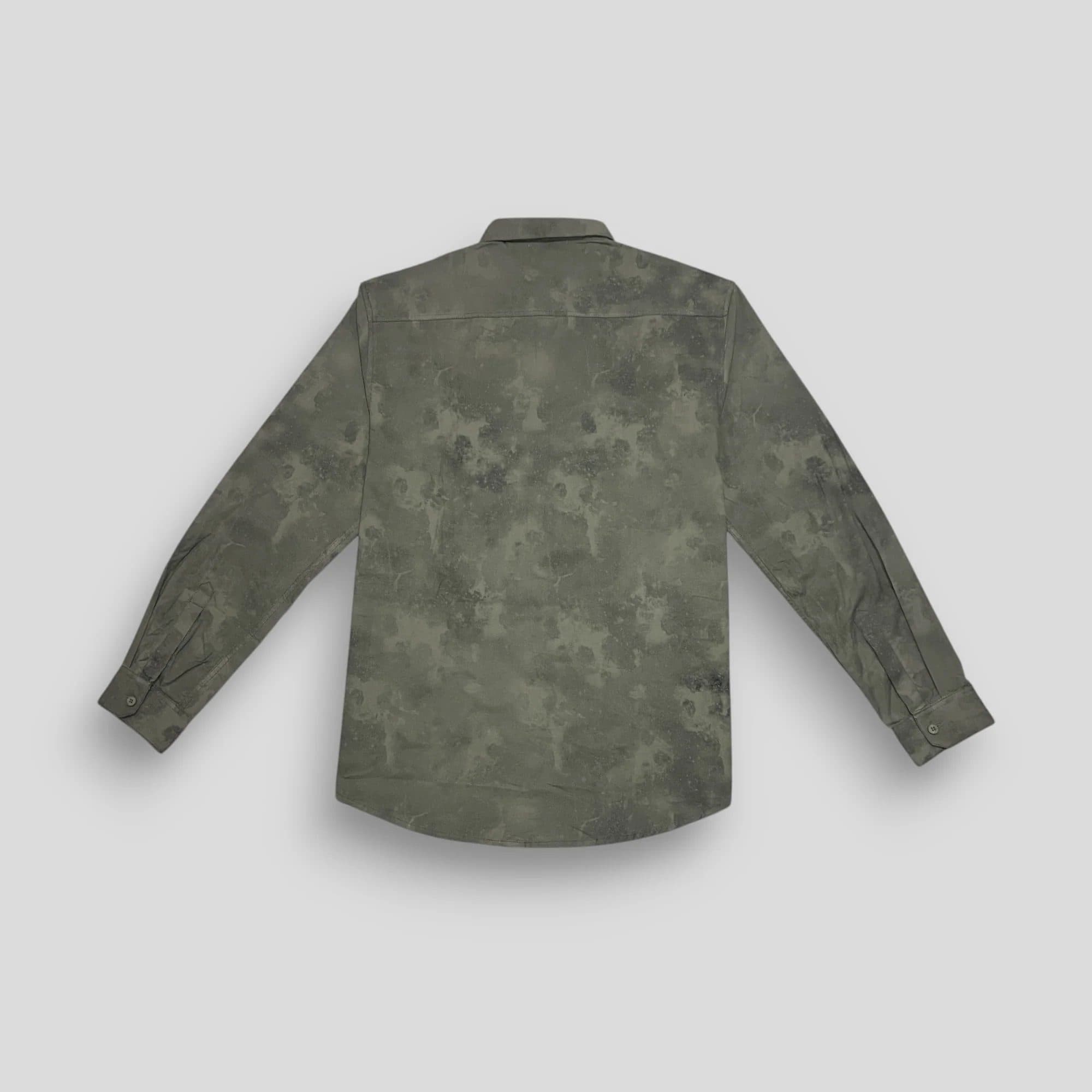 Smoke Printed Shirt - Olive Green image 6