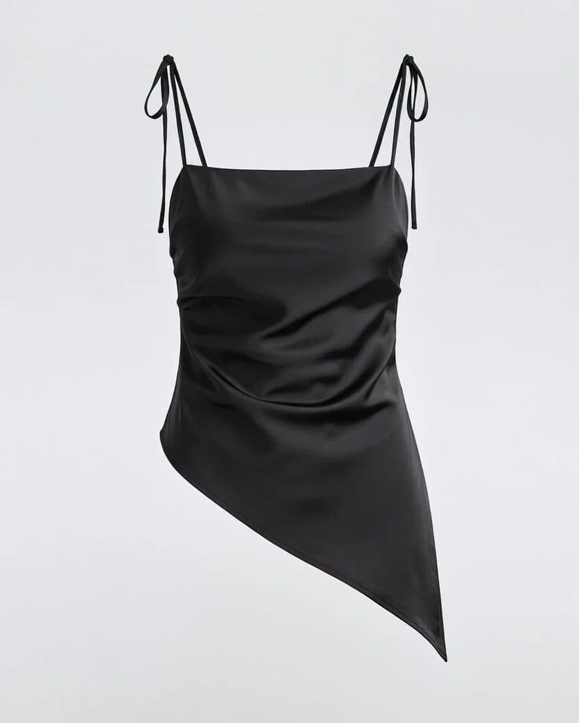 Tie-Strap Satin Cami Top